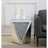 Elegant Decor 18.5 Inch Crystal End Table Silver Royal Cut Crystal MF92008